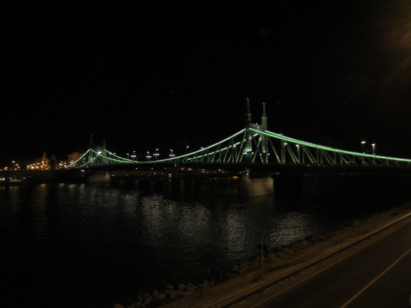 Green bridge across the Danube