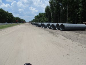 Construction was terrible. Had to walk my bike-sand